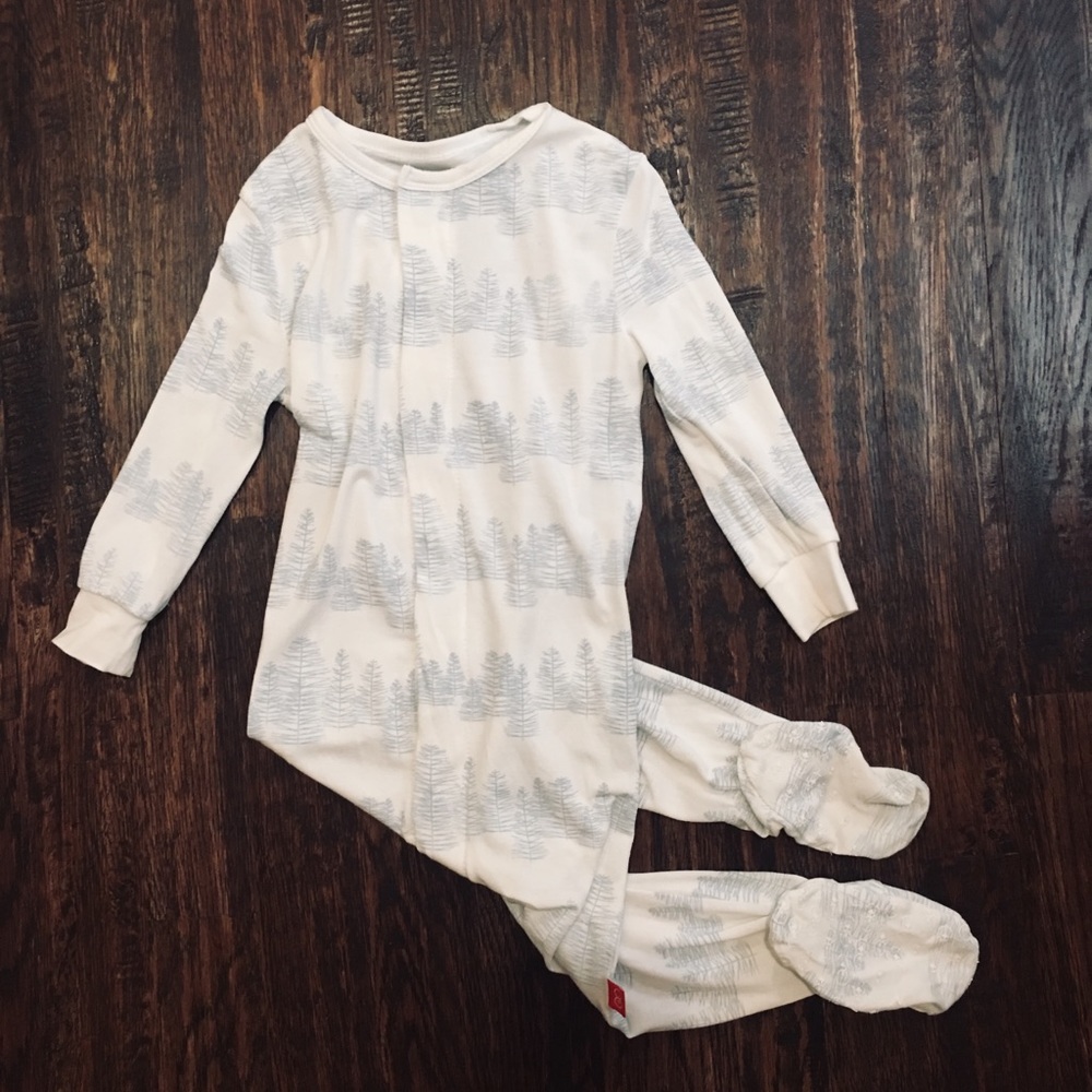 Magnetic Me Modal Footie White Aspen